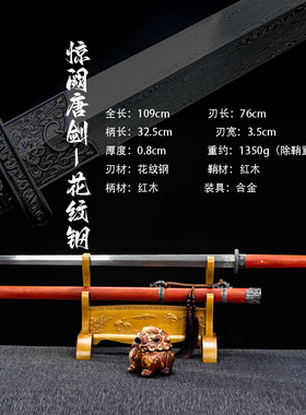 龙泉冷兵器一体龙骨锻造唐剑唐刀长款收藏武术锻炼装饰收藏未开刃