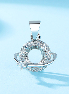 吊坠空托diy镶嵌华子钻翡翠