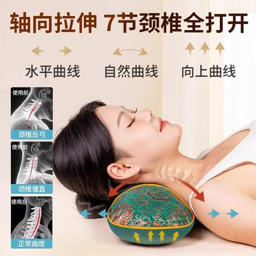 电加热艾草枕头护颈椎专用艾灸热敷包枕芯助睡眠其他骨头枕旗舰店 - 图1