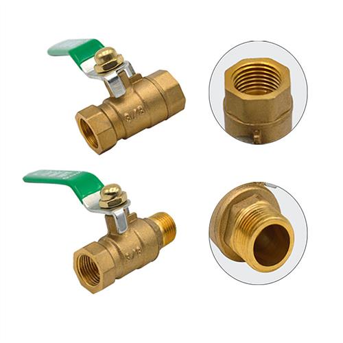 气泵阀门空压机4分铜球阀气动开 关放水阀直通气管快速快插接头2 - 图0