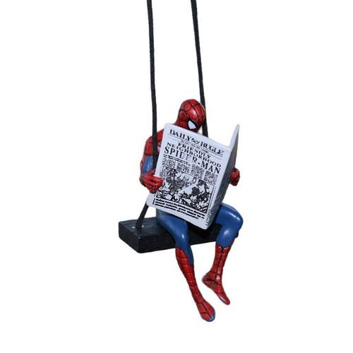 秋千鸭系列 卡通蜘蛛侠汽车后视镜挂件 漫威英雄死侍手公仔车挂 - 图3