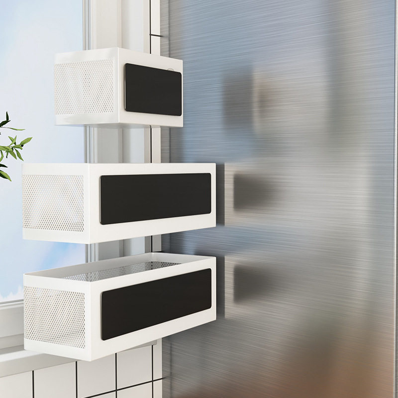 Kitchen refrigerator side storage magnetic storage