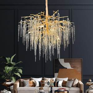 树枝冰条水晶吊灯餐厅灯别墅酒店创意奢华艺术树枝型吊灯