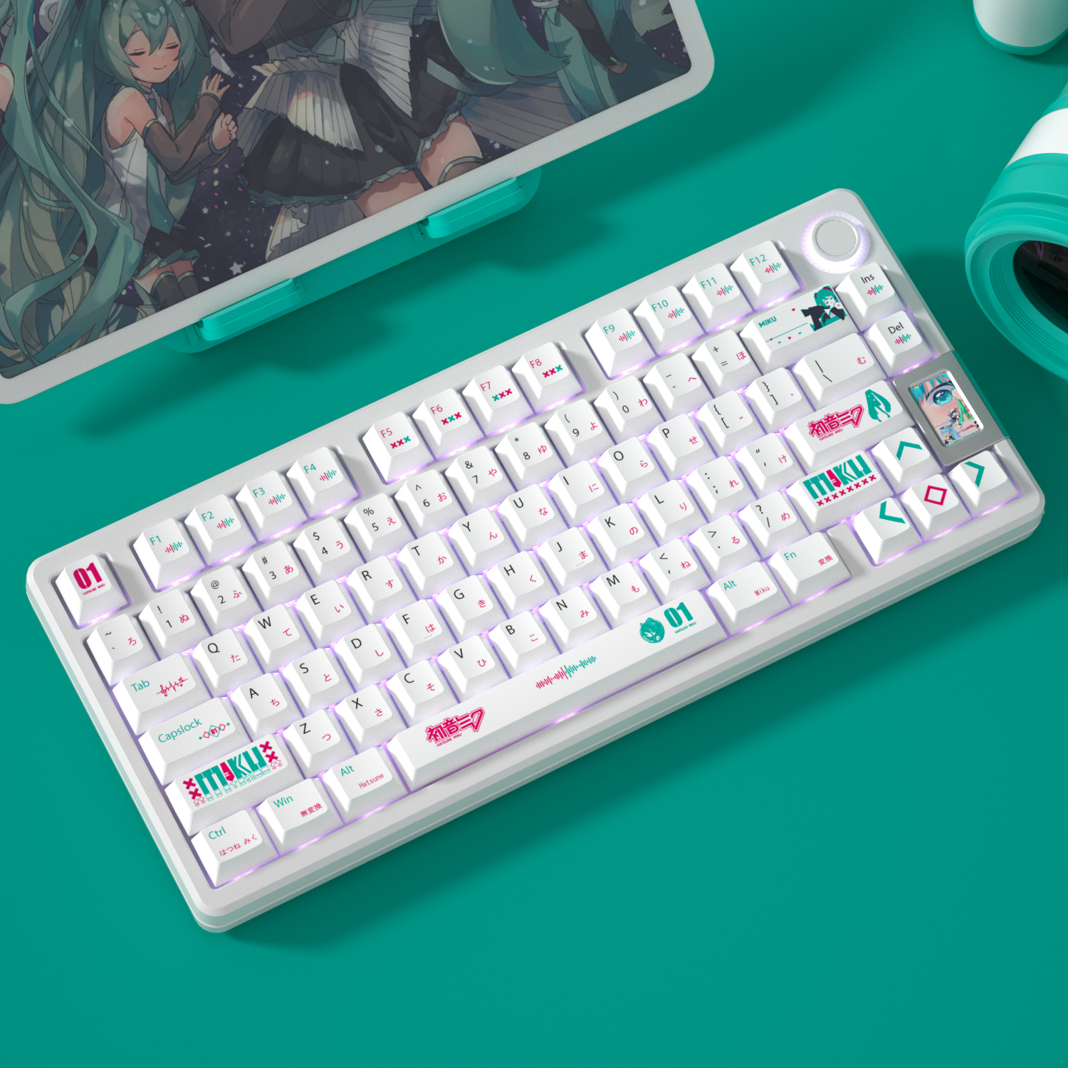 明月清风 初音未来原厂PBT大全套主题机械键盘键帽EV63迈丛ACE68 - 图0