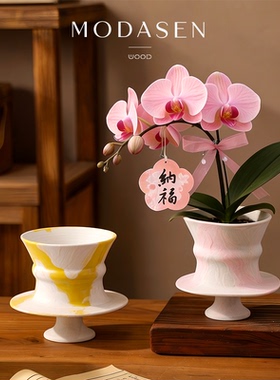 MODASEN北欧陶瓷蝴蝶兰通用花盆