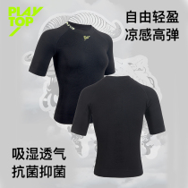 PlayTop Speed Dry T-shirt Sports Tight Clothing Mountain Vinchia Training Compression Melislave Wool Running Short Sleeve Blouse