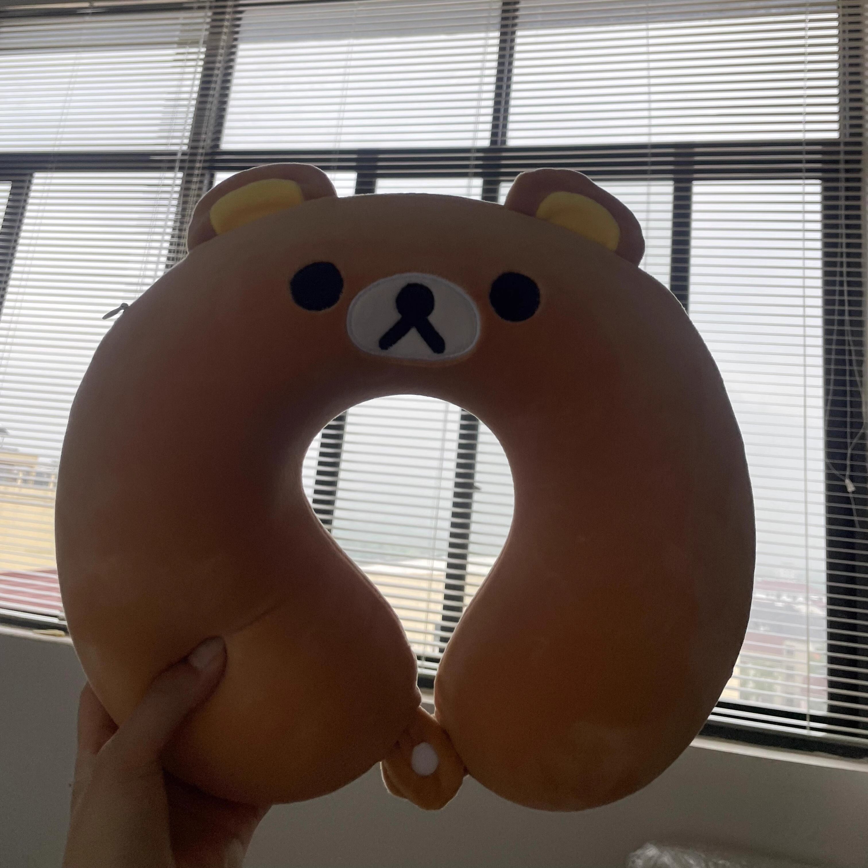 飞机睡觉神器卡通可爱轻松熊U型枕护颈椎枕旅行可携式长途脖枕颈,淘宝优惠券,粉丝福利购,淘宝优惠卷