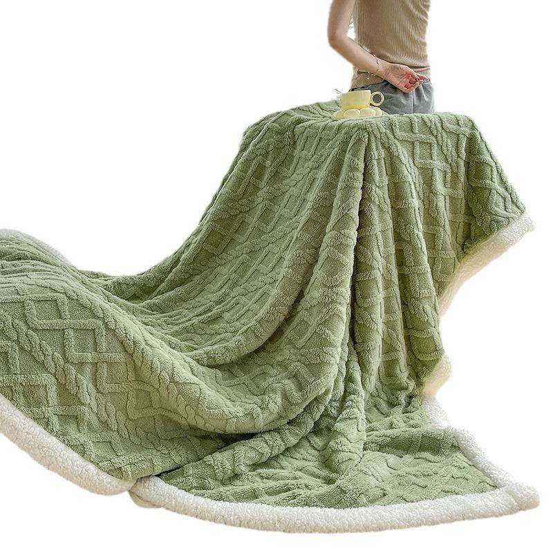 塔芙绒羊羔绒毛毯冬季加厚保暖毯午睡毯毯法兰绒纯色盖毯,淘宝优惠券,粉丝福利购,淘宝优惠卷