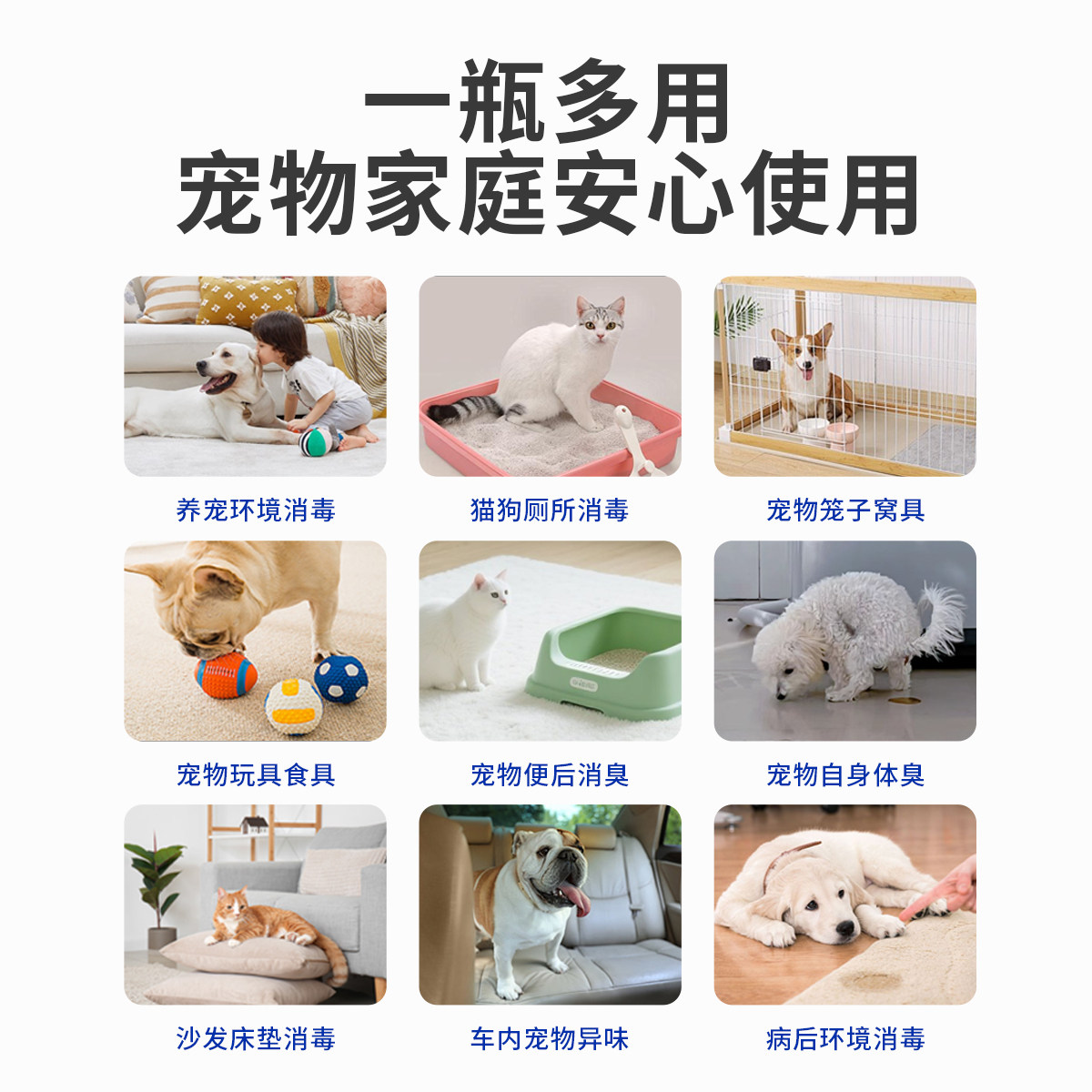 Pet deodorant disinfection, sterilization and urine odor removal hypochlorous acid