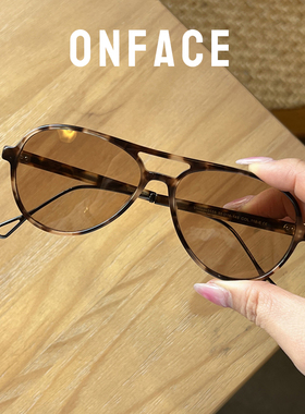 onface复古玳瑁蛤蟆镜偏光墨镜