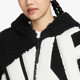 Nike authentic winter women's imitation lamb wool warm hooded casual jacket FB8696-010