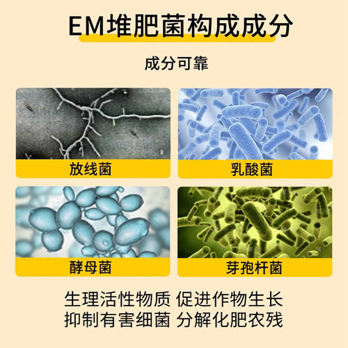 家庭EM腐熟菌剂阳台自制肥餐厨余沤肥桶菜园堆肥箱发酵微生物菌肥 - 图1