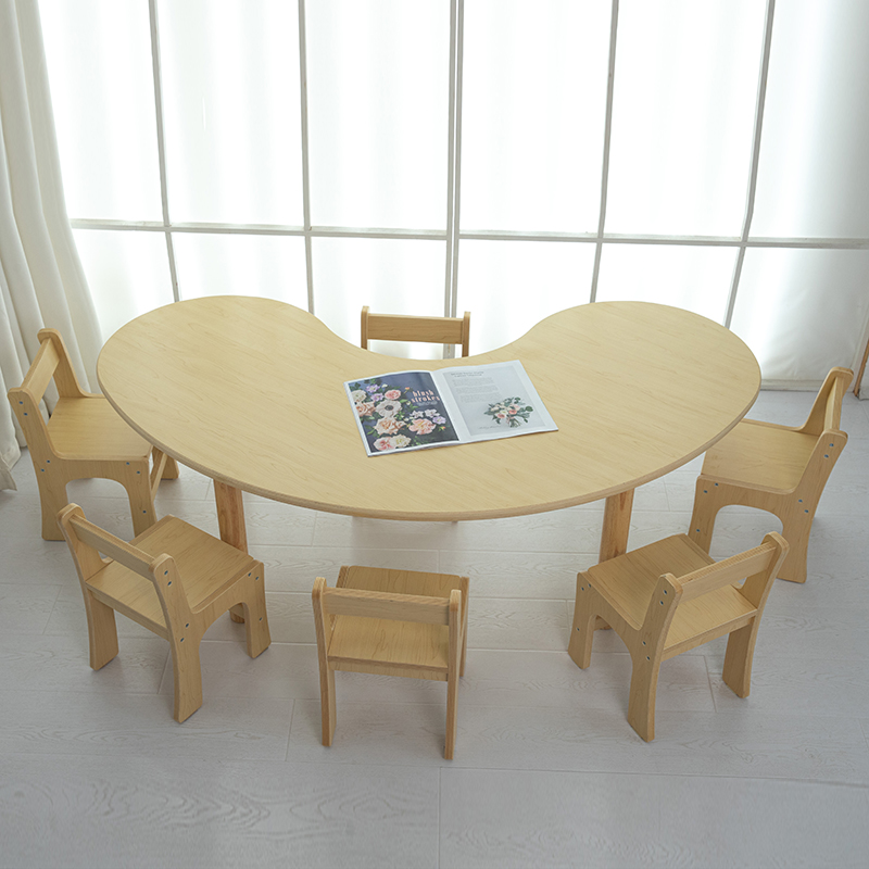 Kindergarten nursery table solid wood children's table and chair toy baby early education learning desk handmade reading writing desk