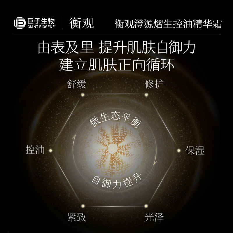 巨子生物衡观澄源熠生控油精华霜清爽舒缓面霜修护保湿紧致护肤品