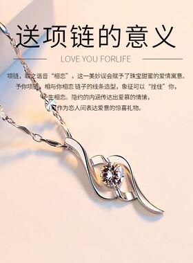S999纯银项炼夏季配饰女锁骨炼2025轻奢小众高级感生日礼物送女友