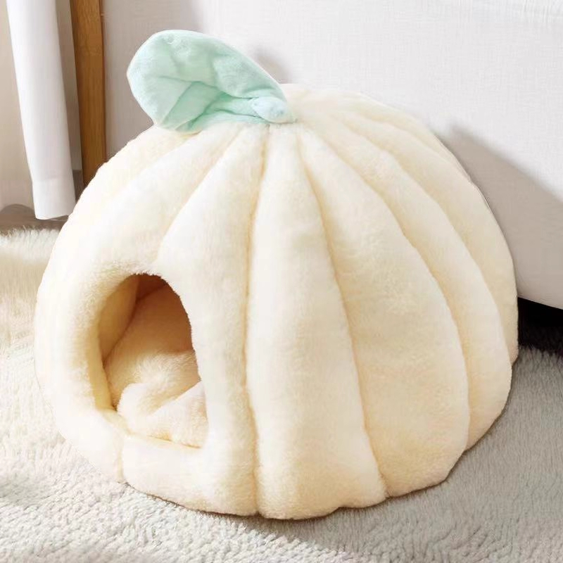 猫窝冬季保暖加厚封闭式大尺寸冬天猫咪安全感窝新式猫睡袋猫睡窝 - 图1