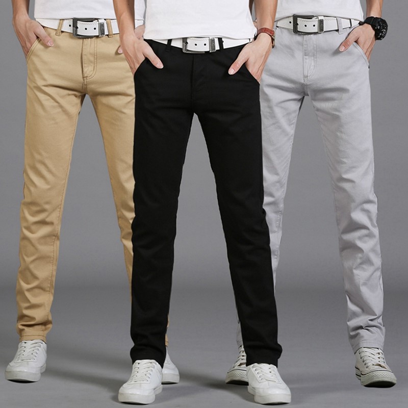 Men s Trousers Slim Fit man white jeans Pants Skinny for Men - 图2