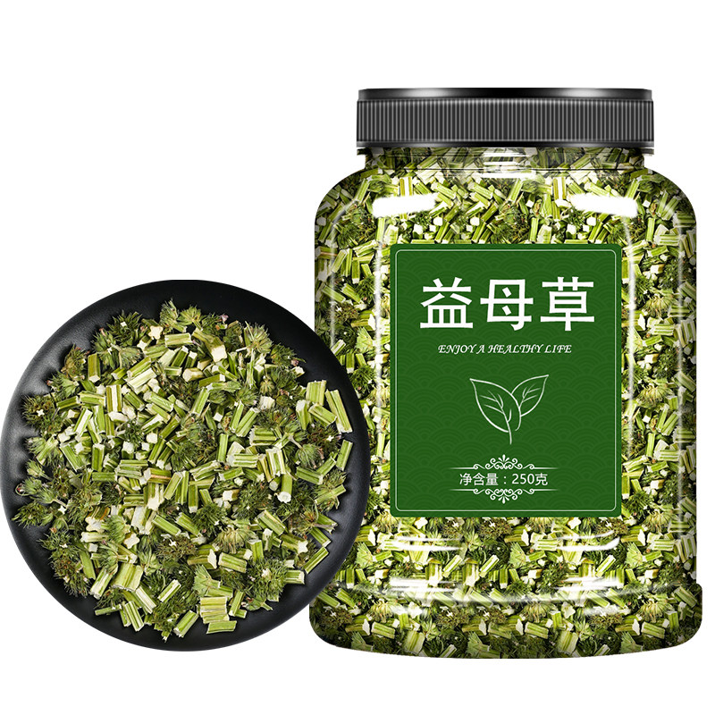 益母草茶新鲜干中药材泡水喝泡脚包姜红糖粉产后调理姨妈月经催经