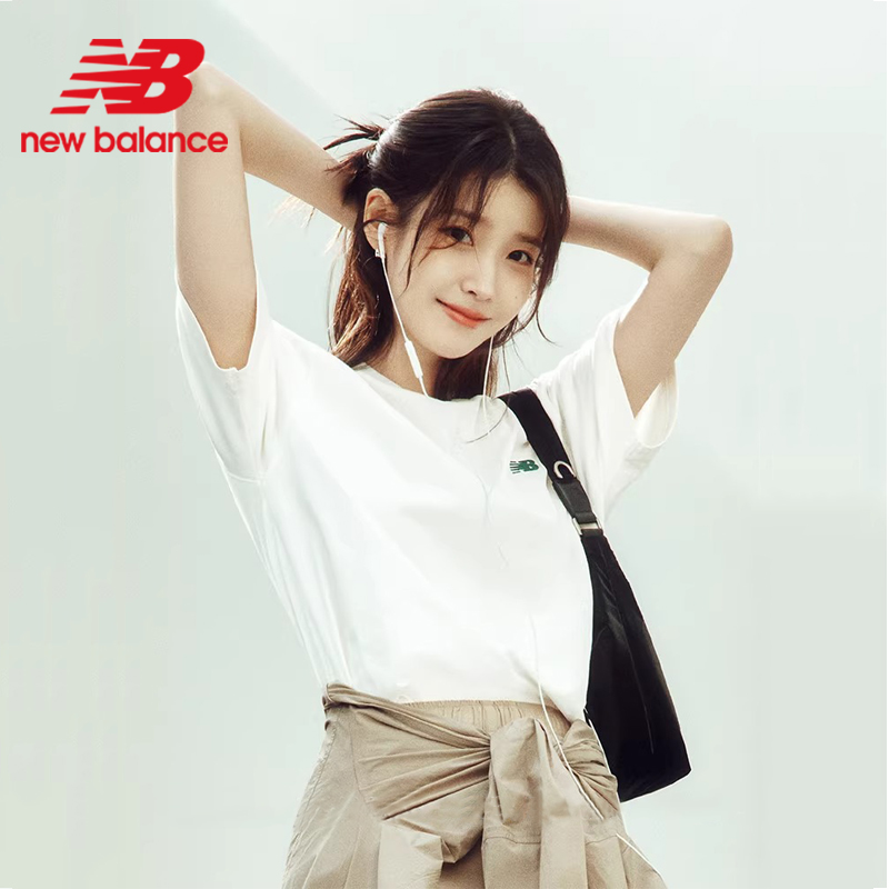 【IU同款】New BalanceNB短袖25男款夏季圆领女款情侣T恤AMT52331 - 图1