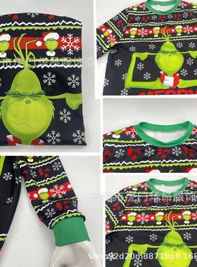 Round neck sweatshirt for men 3D digital printing casual