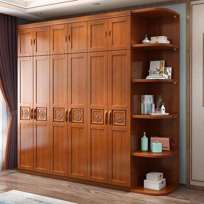 实木衣柜原木全实木现代简约卧室家用新中式收纳柜组合大衣橱家俱 - 图2