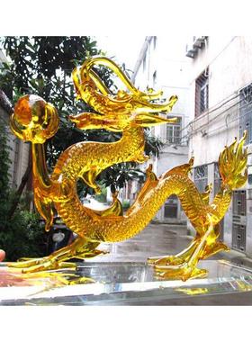龙摆件白水晶龙商务礼品开 业办公工艺礼品摆饰12十二生肖送领导