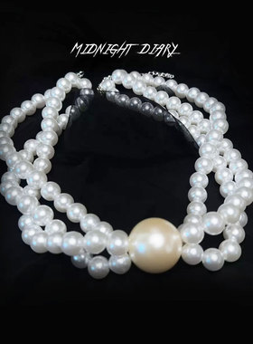 Midnight Diary珍珠口水球项链止咬器口塞choker情侣cosplay礼物