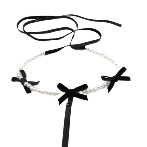 纯欲狙击秀智龙心珍珠T字项圈锁骨系带项链颈饰颈链饰品chocker - 图3