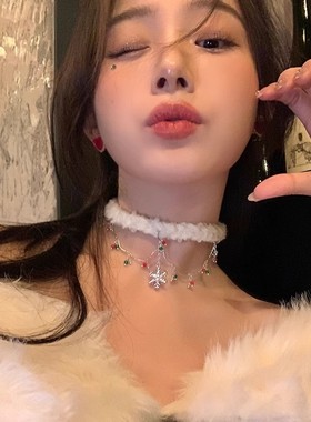 金色猫眼石吊坠项链女锁骨链