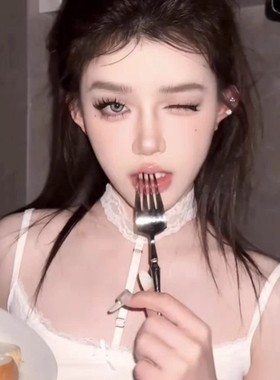 复古chocker性感纯欲蕾丝T字项圈项链一体挂脖颈带颈饰颈链身体链