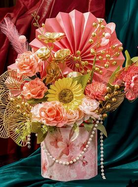 【高级花艺师设计】新年福桶摆件