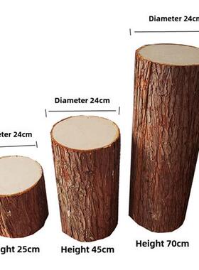 模拟木桩木材森林婚礼道具木制码头装饰假树桩摄影商场橱窗装饰饰