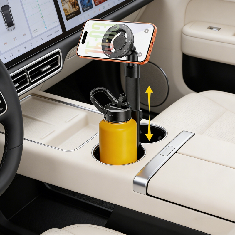 NAIDUN is suitable for metal water cup telescopic mobile phone holder aluminum alloy car holder multi-functional support mobile phone accessories