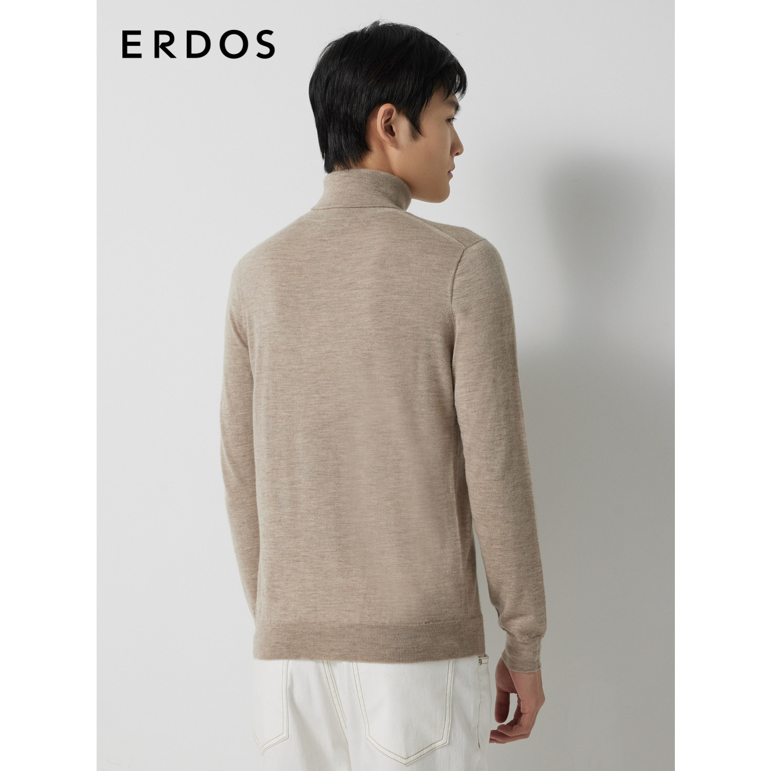 ERDOS 男装羊绒衫秋冬精纺高领套衫薄款纯色修身有弹力多色可选,淘宝优惠券,粉丝福利购,淘宝优惠卷