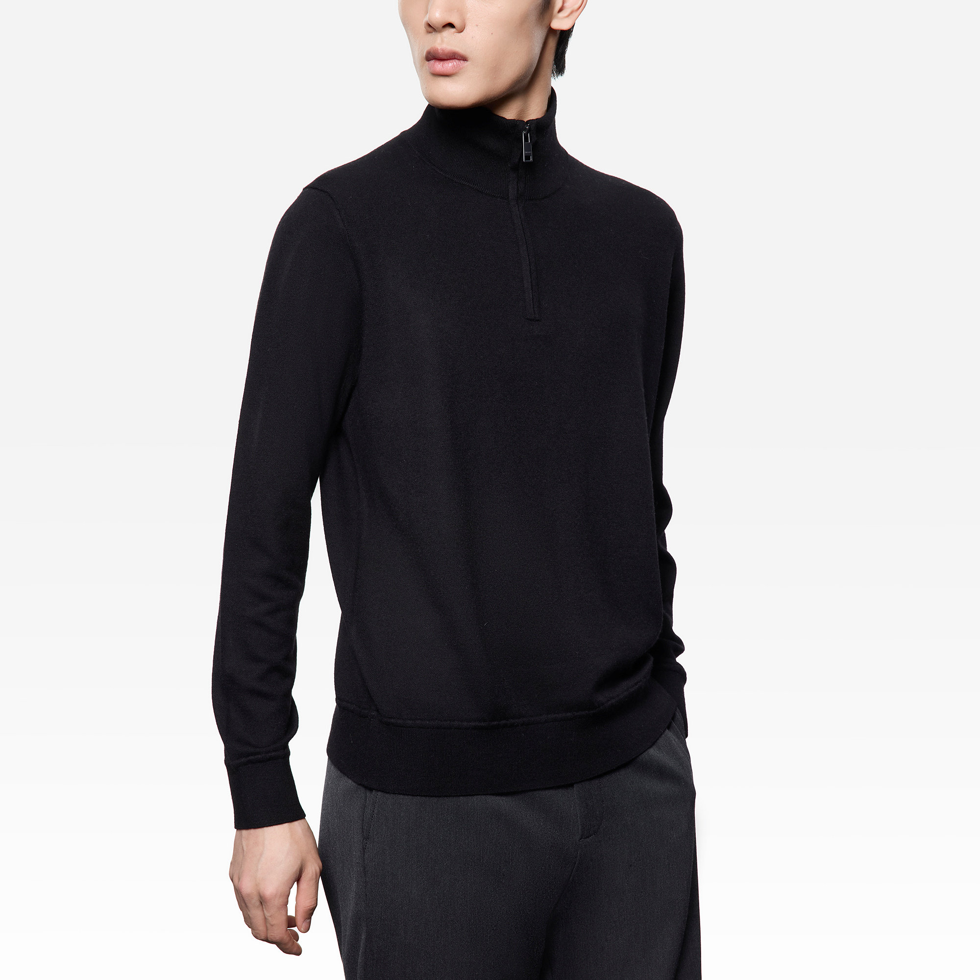 【精纺】ERDOS 男装半高领拉链羊绒开衫25年秋冬新品虚提厚针织衫,淘宝优惠券,粉丝福利购,淘宝优惠卷