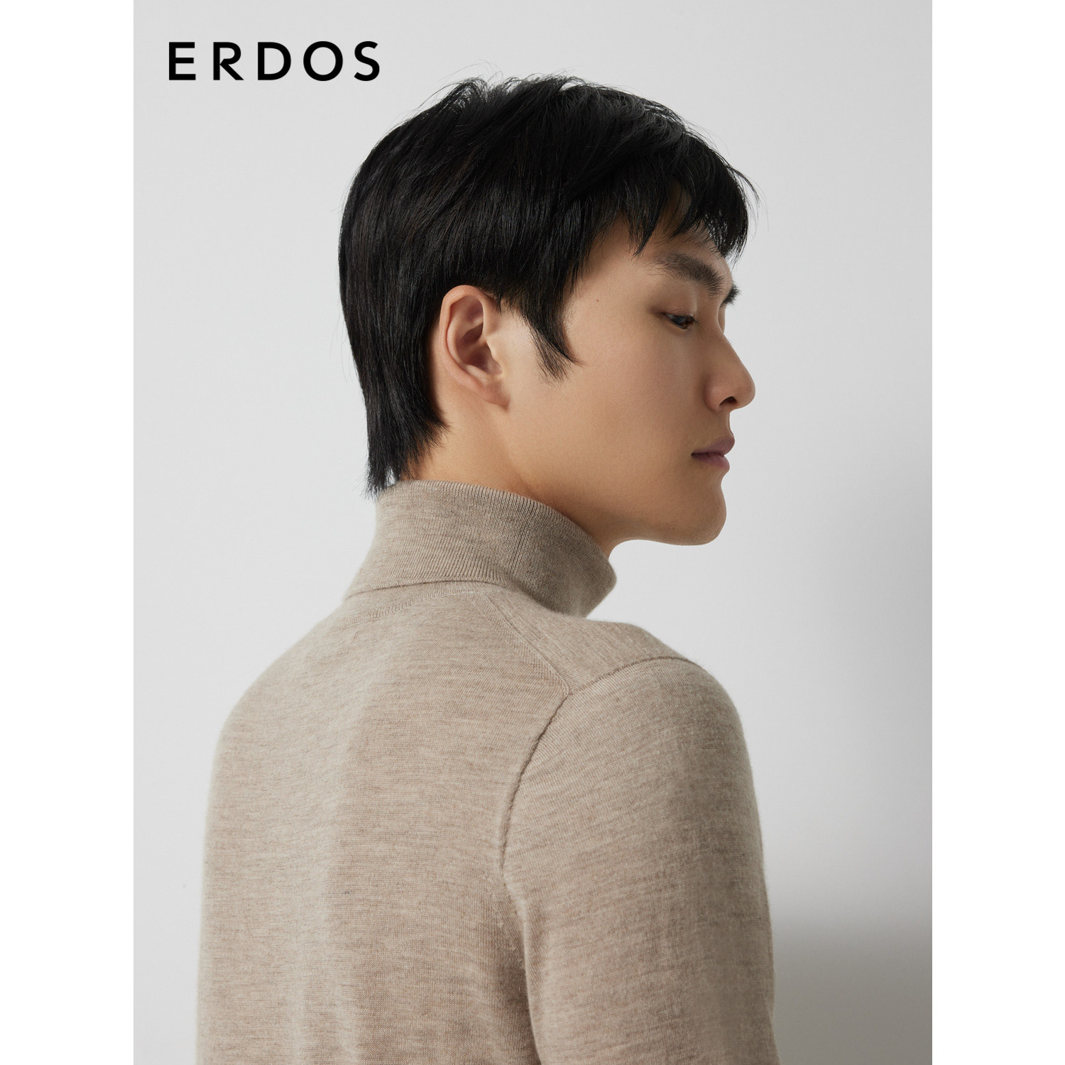 ERDOS 男装羊绒衫秋冬精纺高领套衫薄款纯色修身有弹力多色可选,淘宝优惠券,粉丝福利购,淘宝优惠卷