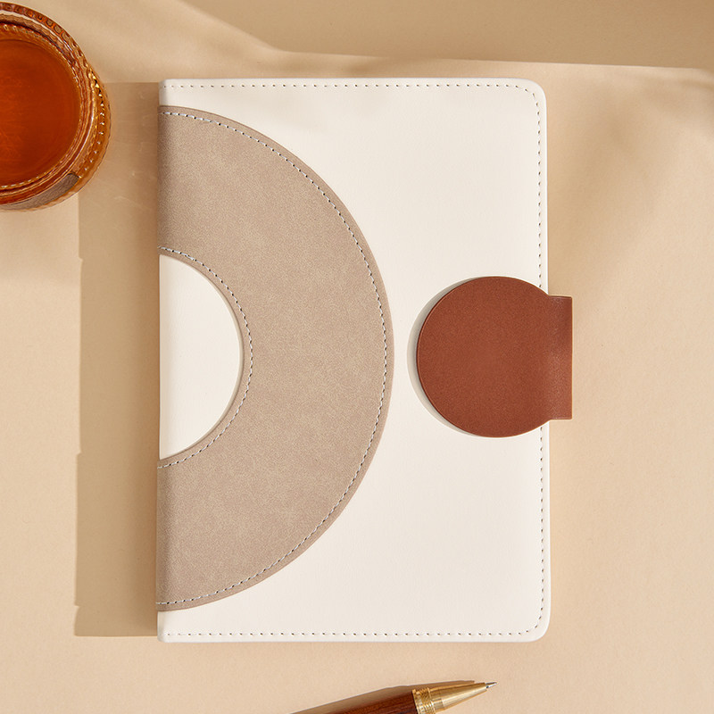 简约高档笔记本本子商务办公记事本工作会议记录本企业定制可印logo高颜值硬皮面个性创意a5大学生读书日记本