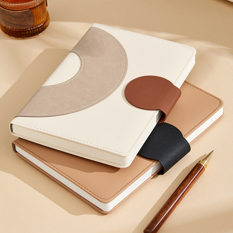 简约高档笔记本本子商务办公记事本工作会议记录本企业定制可印logo高颜值硬皮面个性创意a5大学生读书日记本