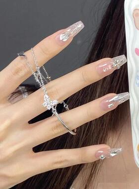 925纯银蝴蝶手链女款轻奢小众设计精致高级感闺蜜手镯2023年新款