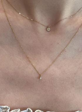 日系极简风水滴项链女款2025新款