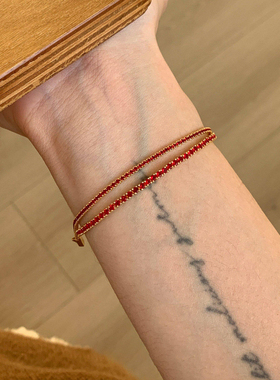 极细红色手链女马年本命年轻奢