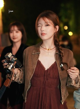 许我耀眼许妍赵露思同款串珠美拉德项链锁骨链毛衣链秋冬复古配饰