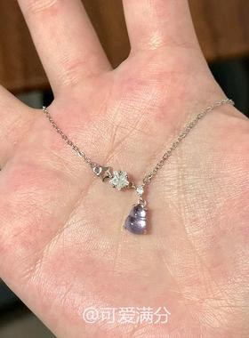 紫色葫芦星星项链女韩系时尚精致