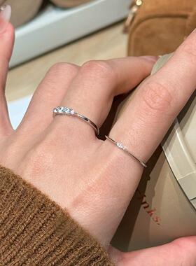 mini马眼钻戒指女小众设计百搭