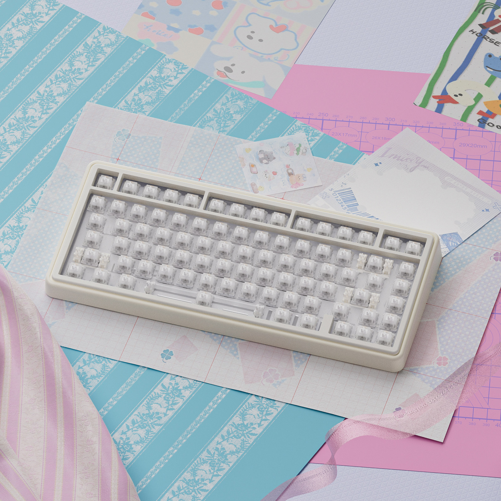 URE雪芙/芋泥轴白/紫色客制化五脚热插拔键轴机械键盘静音线性轴,淘宝优惠券,粉丝福利购,淘宝优惠卷