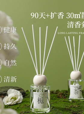 创意花语系列家用无火香薰卧室淡香车载香水香氛持久藤棒伴手礼