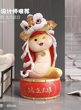 2025大型蛇年摆件客厅落地摆件电视柜旁边新年装饰品迎宾过年礼物