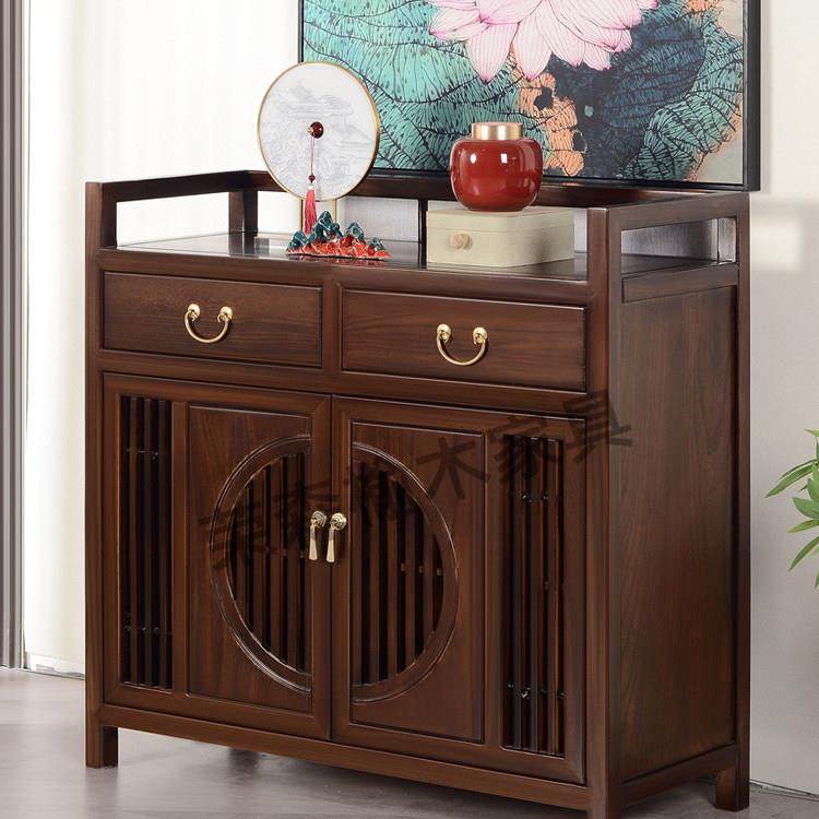 新中式茶水柜实木餐边柜收纳柜茶叶柜置物架办公室茶边柜小酒水柜,淘宝优惠券,粉丝福利购,淘宝优惠卷
