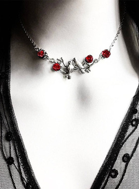 复古哥特黑色乌鸦项链Necklace