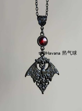 哥特式朋克风黑色蝙蝠项链 Necklace